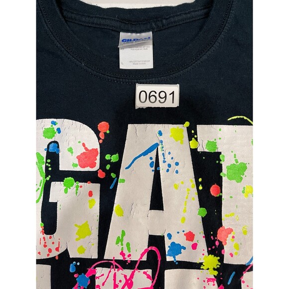 VTG Gatlinburg TN 80s 90s Neon Splatter Paint Destination T Shirt Unisex Adult L - Picture 9 of 9